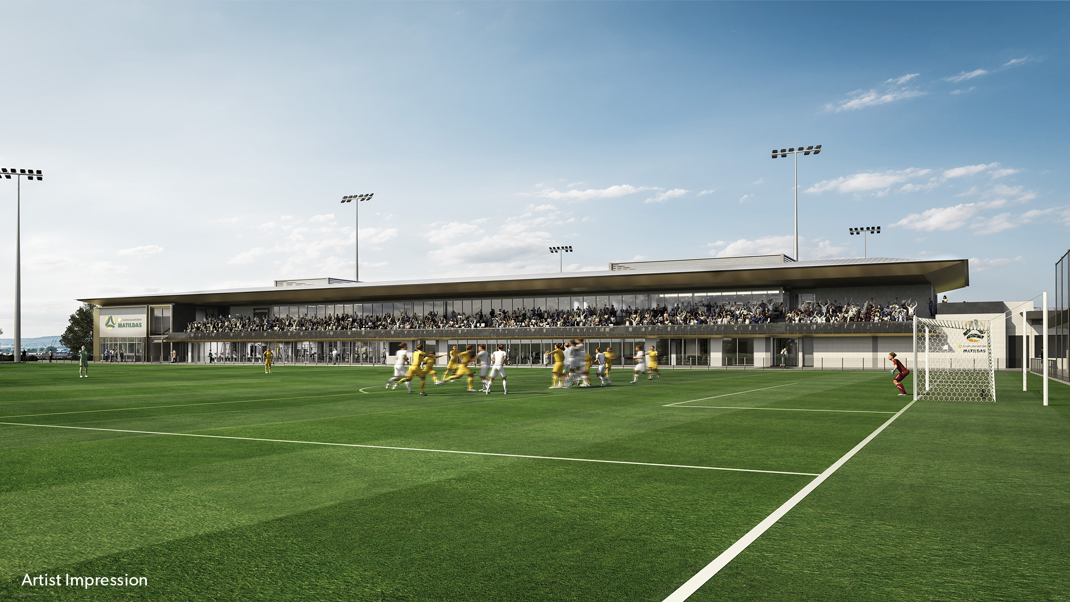 Artist impression: Show pitch with grandstand seating for 800 spectators (Photo: Football Victoria)
