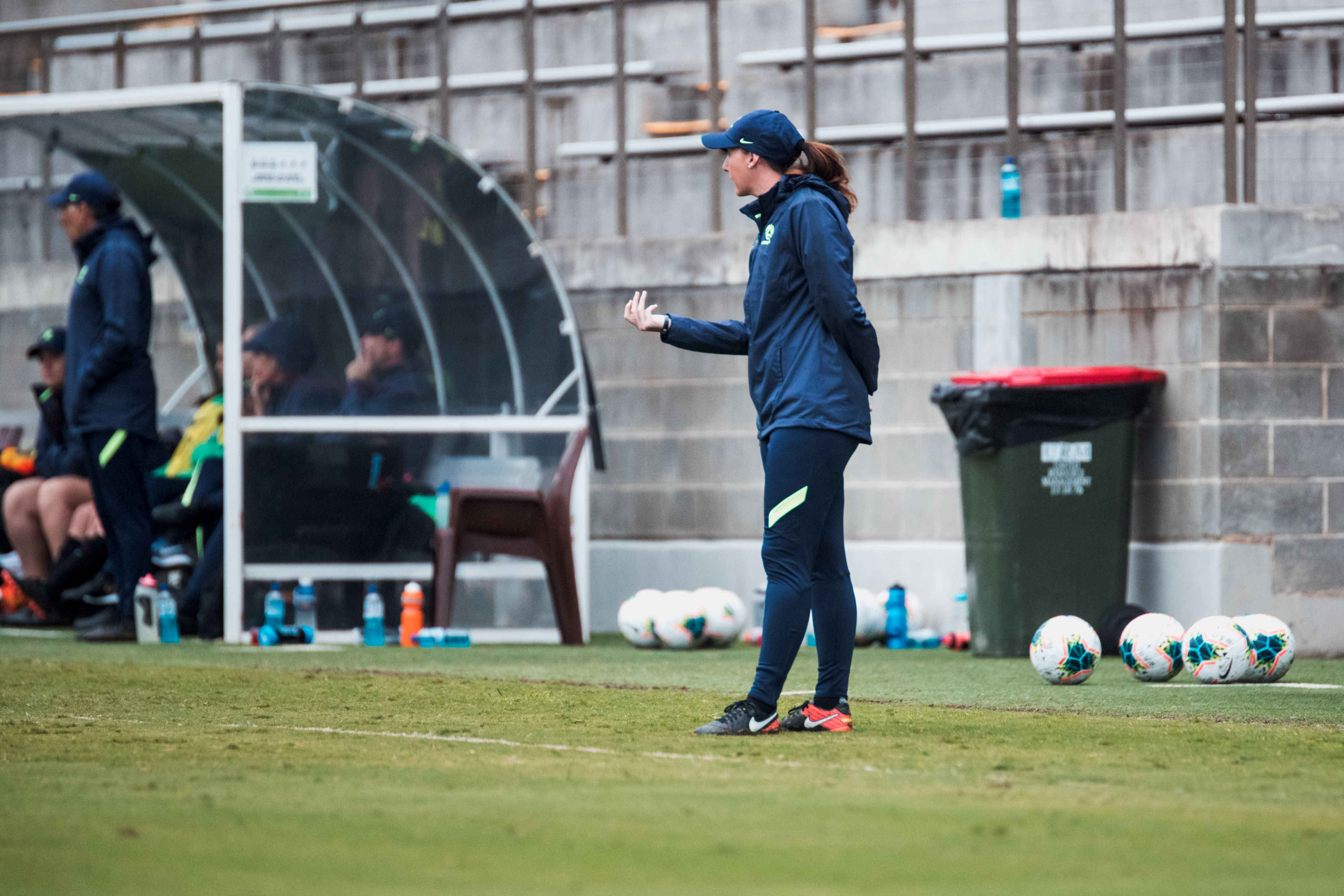 CommBank Junior Matildas Assistant Coach and Analyst, Kat Smith in camp. (Photo: Ann Odong / Football Australia)