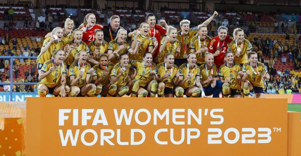 Sweden celebrate finishing third at FIFAWWC - Tiff Williams